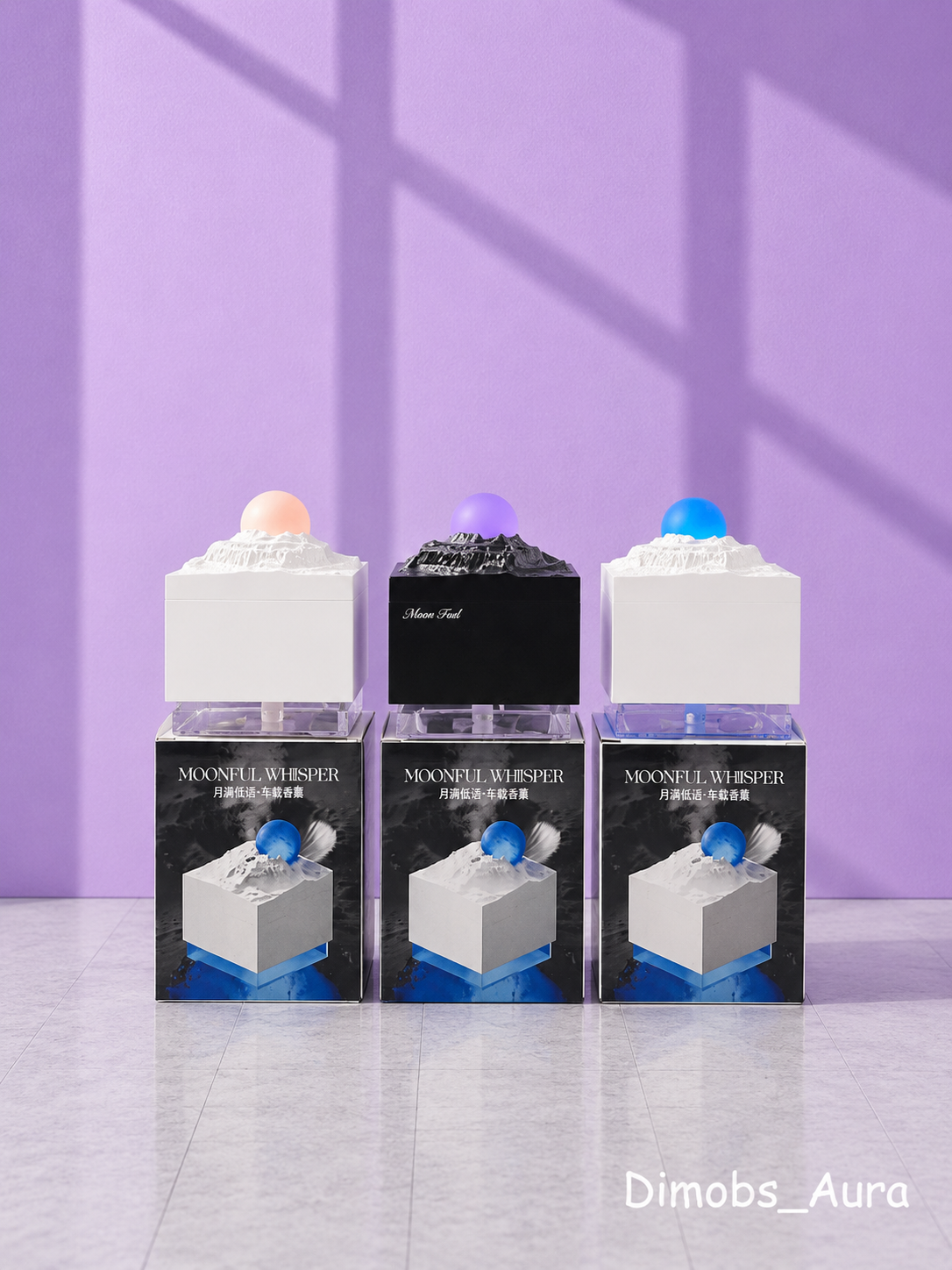 Moonfall Humidifier & Cool Mist Aroma Diffuser with LED Moon Lamp (300ml)
