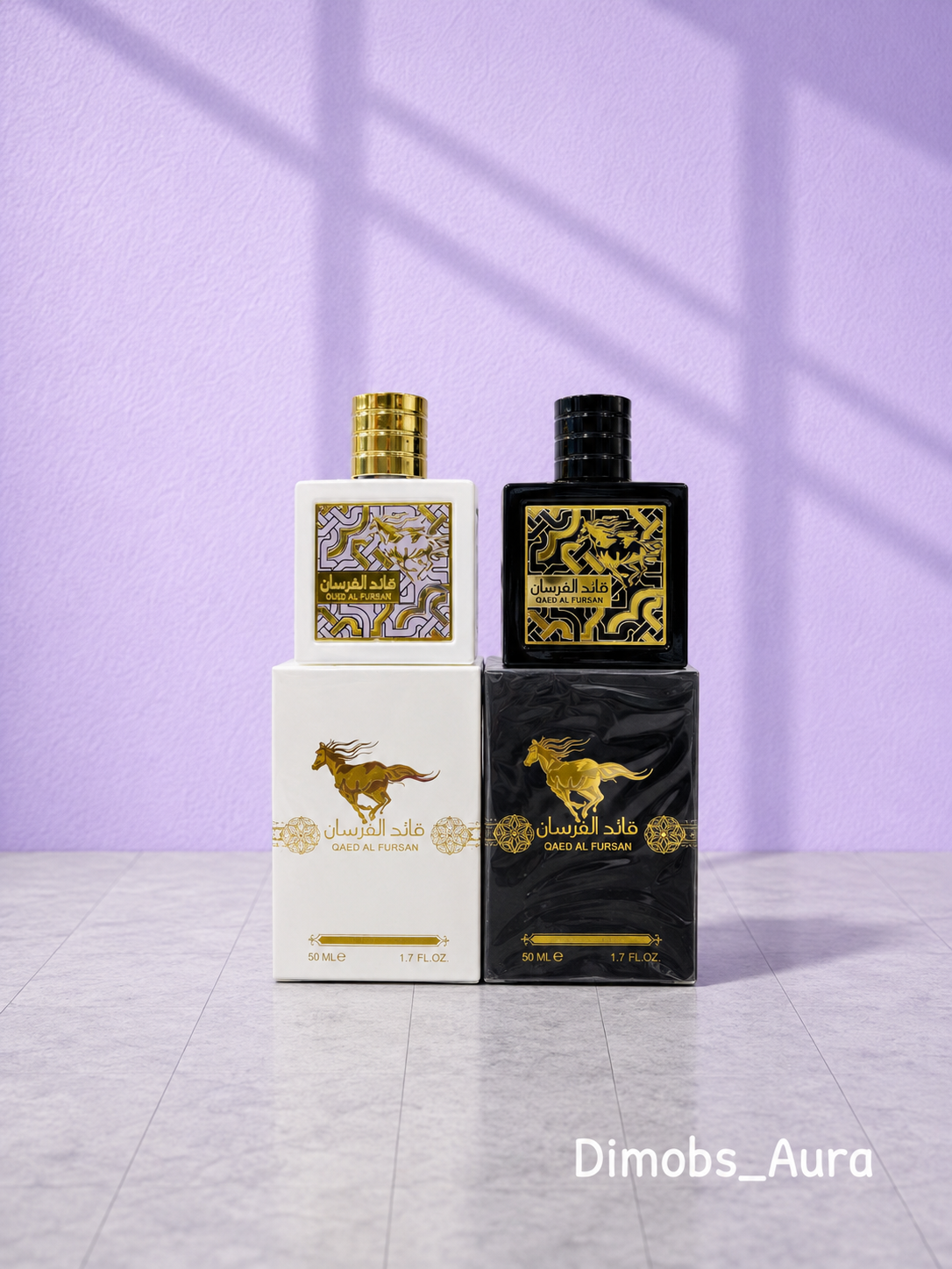 Qaed Al fursan 50ml black and white